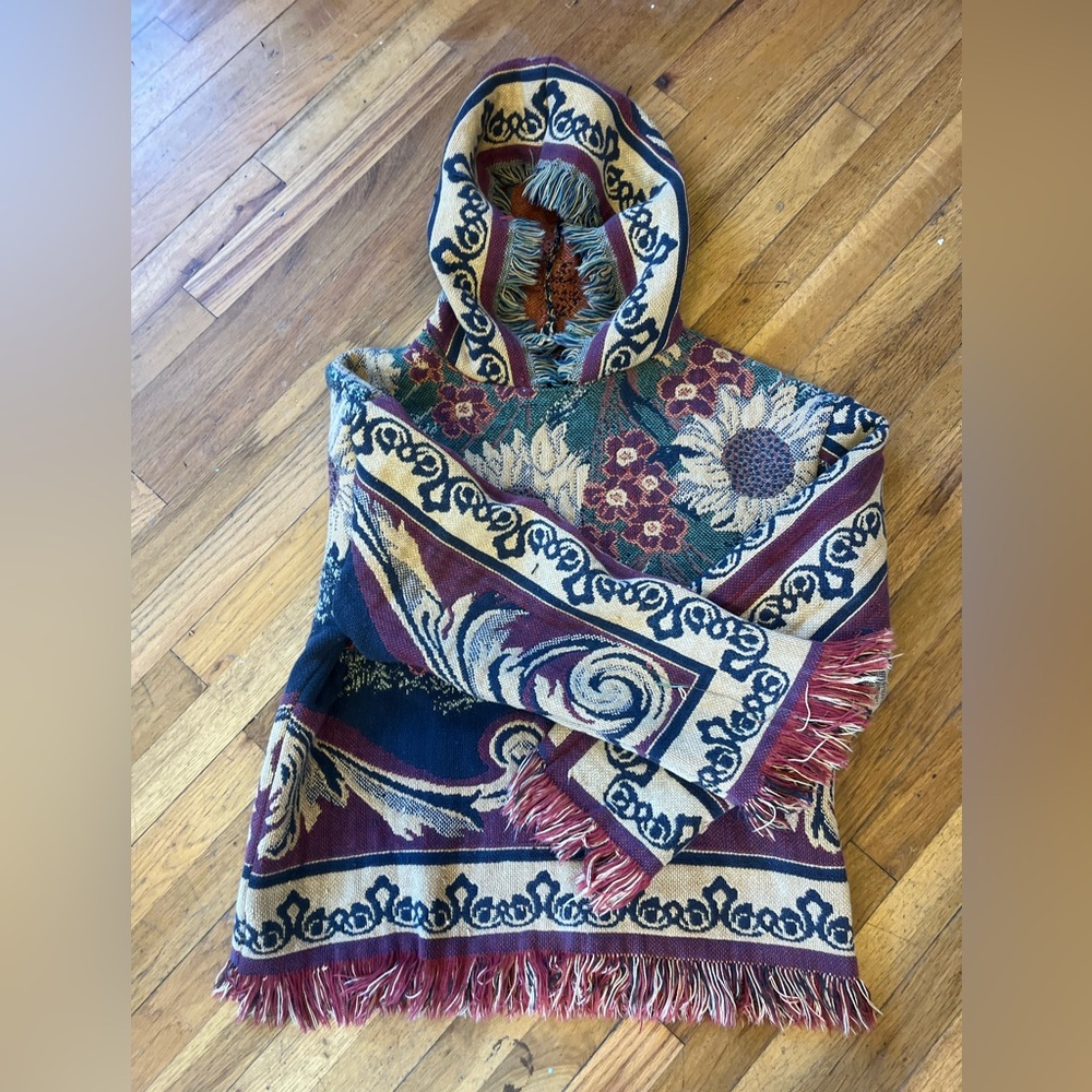 Upcycled Blanket Festival Sunflower Hoodie